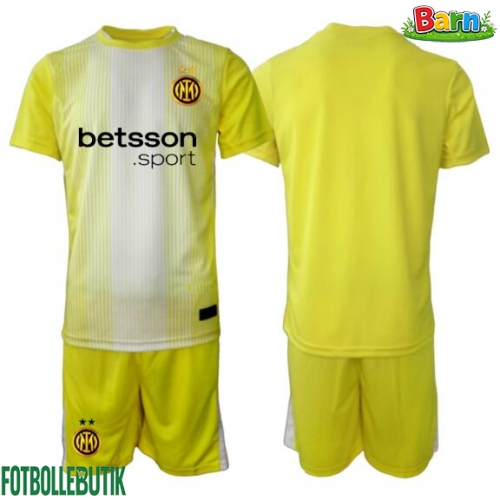 Inter Milan Målvakt Bortaställ Barn 2025-26 Kortärmad (+ Korta byxor)